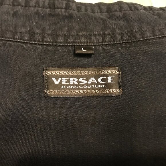Shirt, long sleeve VERSACE. Black. - Picture 4 of 10